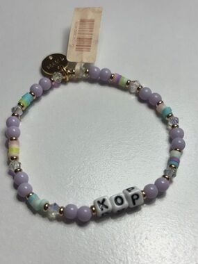 Little words project, KOP Lavender Beaded Bracelet